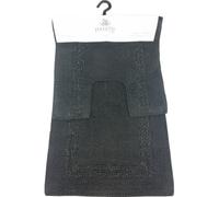 Panache Home Emma Barclay Brillaire Glitter Bath & Pedestal Set Black 50cm x 80cm