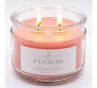 Panache Mahogany Spice Scented Candle - Double Wick - Warm Woody Spice Scent