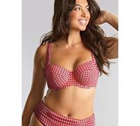 Panache Olivia Gingham Wired Bikini Top D-K Red Mix