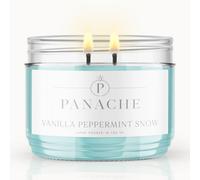 Panache Vanilla Peppermint Snow Scented Candle - Double Wick - Cool Sweet Holiday Scent