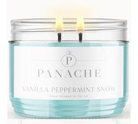 Panache Vanilla Peppermint Snow Scented Candle - Double Wick - Cool Sweet Holiday Scent