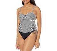 Panache Women Anya Bandeau Striped Tankini, Multicoloured (Black/White), 30F