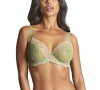 Panache Women's Ana Underwire Stretch Lace Plunge Bra | Low-Cut, Side Sling Lift, Support for Fuller Busts, Sage/Sand, 34H US