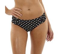 Panache Women's Anya Spot Gather Bikini Bottom, Black/White, 3X