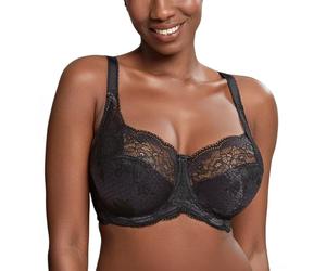 Panache Women's Clara Full Cup Everyday Bra, Black (Charcoal/Black), 38E