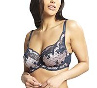 Panache Women's Clara Full Cup Underwire Bra (7255), Navy/Pearl, 32DD