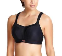 panache Women's Full Cup Plain Sports Bra, Black, Size: 38GG