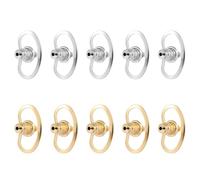PanAcratis 10Pcs Earring Backs for Droopy Ears Pig Nose Ear Plugs, Anti-Faller Earring Backs Earring Backs Safety Backs Rubber Earring Backs Earring Lifters Backs for Studs Heavy Earrings