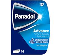 Panadol Advance Pain Relief Tablets, 500 mg Paracetamol Tablets, Pack of 16