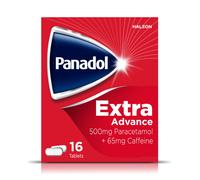 Panadol Extra Advance Painkillers, 500mg Paracetamol Tablets with 65mg Caffeine, Pain Relief for Migraines, Headaches, Backache, Joint