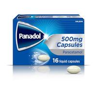 Panadol Paracetamol 500mg Liquid Capsules, Targeted Pain Relief for Headache, Back Pain, Cold and Flu, Aches or Fever, Dental Pain, Period Pain, Rapidly Absorbed, 16s