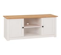Seconique Panama 2 Door 1 Shelf Flat Screen Tv Unit In White And Natural Wax Finish