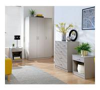 Panama 4 Piece Bedroom Furniture Set Grey