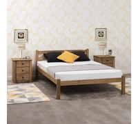Seconique Panama 4'6" Bed - Natural Wax, Brown