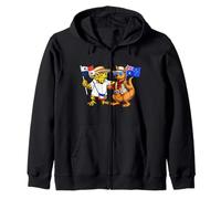 Panama Australia Flag Panamanian Roots Australian Heritage Zip Hoodie