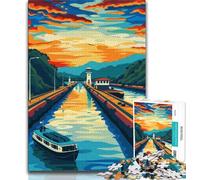 Panama Canal 1000 Piece Jigsaw Puzzle for Adults And Teenagers,for Educational Game Challenge Toy Unique Home Decor And Gifts 38x26cm