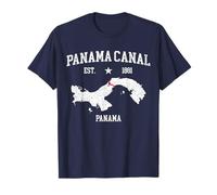 Panama Canal Souvenir EST. 1881 Panama Map Vintage T-Shirt