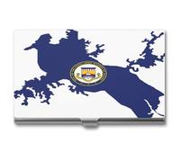 Panama Canal Zone Map Business Card Holder,Slim Professional Card Case, Ideal Business Card Organizer and Gift Card Holder for Men Women