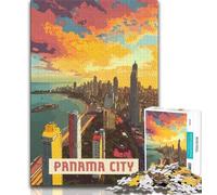 Panama City Adult Jigsaw Puzzles 1000 Pieces,Challenging Game And Family Play for Is Ideal As A Gift for The Whole Family 50x75cm