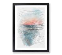 Panama City Beach in Florida Sketch Framed Print | A2 Black Framed Wall Art | Ready to Hang | Modern Cityscape Picture | Living Room Bedroom Lounge Office