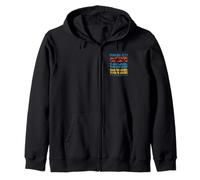 Panama City Beach Vintage Retro Sunset Palm Tree Novelty Zip Hoodie