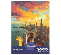 Panama City Jigsaw Puzzle 1000 Pieces, Historic Square Architecture, Thick Cardboard Pieces, Birthday Gift for Home Décor Fans, Paper Board, 70x50cm/1000pcs