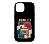 Panama City Panama Flag Panama Canal Cargo Ship Retro Art Case for iPhone 14