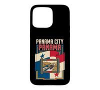 Panama City Panama Flag Panama Canal Cargo Ship Retro Art Case for iPhone 15 Pro Max