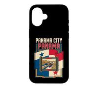 Panama City Panama Flag Panama Canal Cargo Ship Retro Art Case for iPhone 16