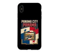Panama City Panama Flag Panama Canal Cargo Ship Retro Art Case for iPhone XS Max