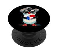 Panama Cute Penguin Heart Panamanian Roots Panamanian Flag PopSockets Adhesive PopGrip