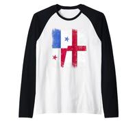 Panama England Flag | Panamanian English Roots Raglan Baseball Tee
