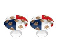 Panama Flag Coffee Beans Cabinet Knobs Drawer Pulls Door Handles Dresser Cup Stainless Steel 2Pcs