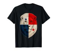 Panama Flag Lion, Lion with Panama Flag T-Shirt