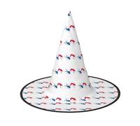 Panama Flag Map Print Halloween Witch Hat,Foldable Spire Hat,Suitable For Halloween Carnival,Masquerade,Party Costume Accessories