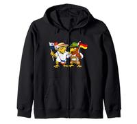Panama Germany Flag Panamanian Roots German Heritage Zip Hoodie