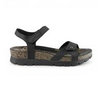 Panama Jack Sulia B2 - Women's Wedge Black Leather Platform Sandals - Black - UK 8