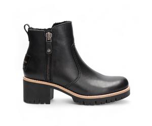 Panama Jack Womens Black Trav B2 Leather Ankle Boots material_real_leather - Size UK 8