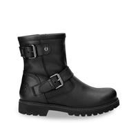 Panama Jack Women's Felina B9 Black Waterproof Leather Buckle Ankle Boots