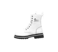 Panama Jack Women's Fortune Combat Boot, White, 8 UK