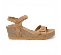 Panama Jack Women's Julia B74 Wedge Heel Bark Brown Suede Leather Summer Espadrille Sandals