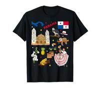 Panama Map Souvenir, Tropical Culture & Travel Art Design T-Shirt