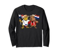 Panama Paraguay Flag Panamanian Roots Paraguayan Heritage Long Sleeve T-Shirt