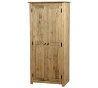 Panama Pine 2 Door Wardrobe Natural
