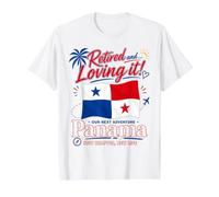 Panama - Retired and...Loving it! Value Graphic T-Shirt, Men, White, L