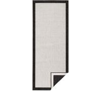Panama Reversible Black Rug Indoor-Outdoor - 80X250 cm