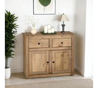 Panama Sideboard Solid Pine Wooden Storage Cabinet 2 Door 2 Drawer Living Room