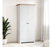 Vidaxl Wardrobe White 80X50X171.5 Cm Solid Pine Panama Range