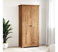 Vidaxl Wardrobe White 80X50X171.5 Cm Solid Pine Panama Range, White