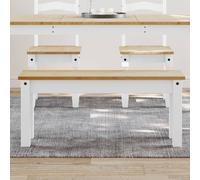 Panama Solid Pine Wood Dining Bench 105cm Kitchen Garden Hallway Seat